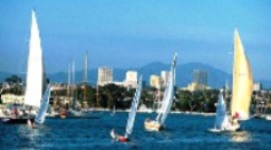 Sailing in Newport Beach Harbor